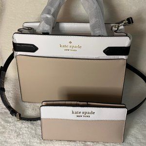 New KATE SPADE Staci leather crossbody bag + match